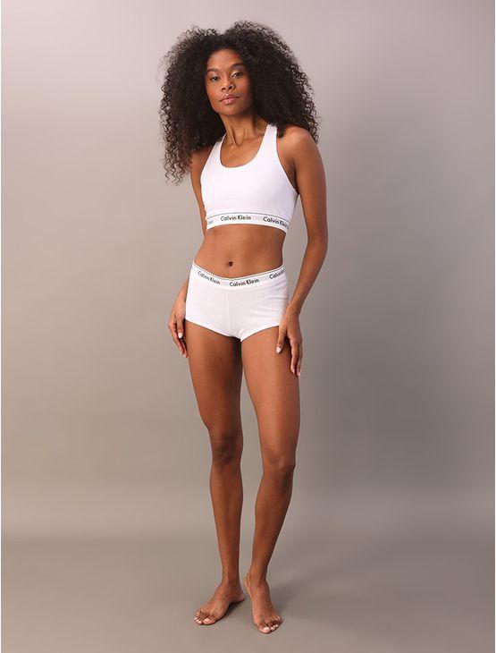 Calcinha Boyshort Modern Cotton Calvin Klein Underwear - Branco Calcinha Boyshort Modern Cotton Calvin Klein Underwear Branco m