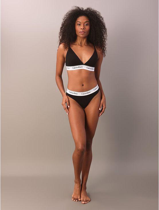 Top Triangulo Modern Cotton Calvin Klein Underwear - Preto Top Triangulo Modern Cotton Calvin Klein Underwear Preto s