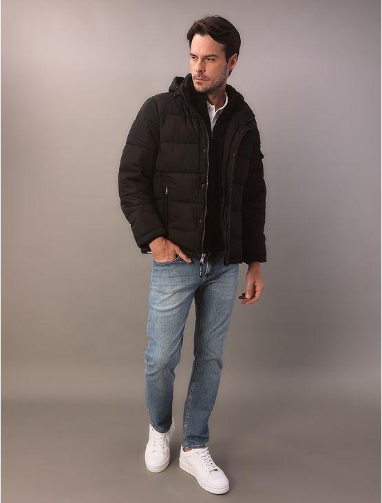 Jaqueta Masculina Matelassê Calvin Klein Com Capuz - Preto Jaqueta Masculina Matelassê Calvin Klein Com Capuz Preto Gg