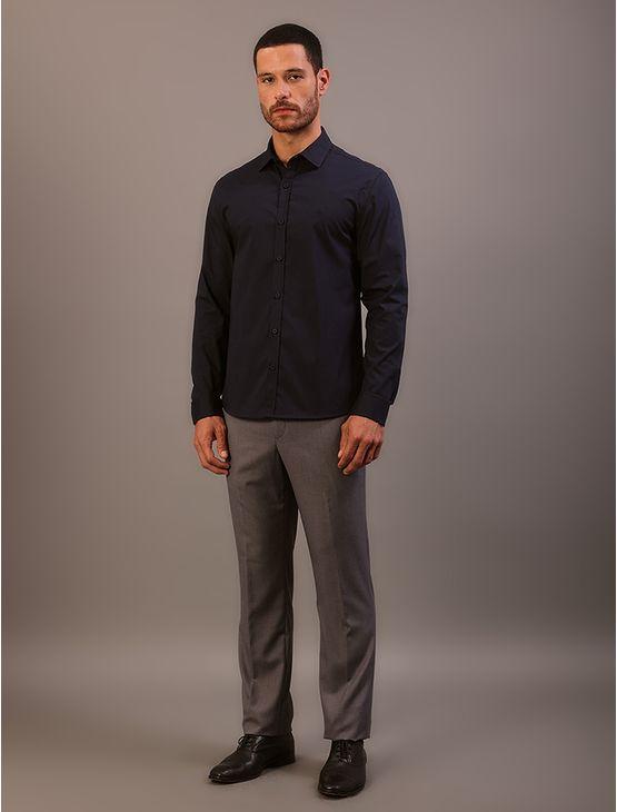 Camisa Masculina Manga Longa Estampa Bordada - Marinho Camisa Masculina Manga Longa Estampa Bordada Marinho 3