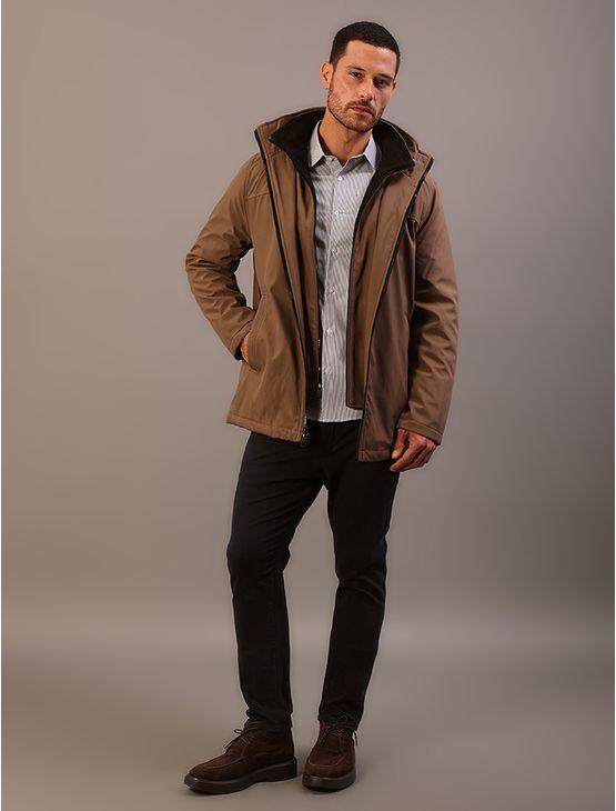 Jaqueta Masculina Com Capuz Calvin Klein Jeans - Caqui Medio Jaqueta Masculina Com Capuz Calvin Klein Jeans Caqui Medio Gg