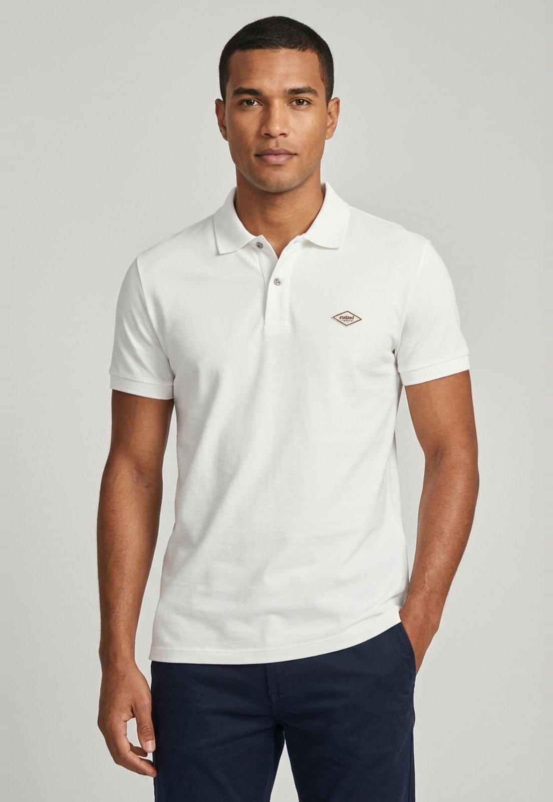 Polo Masculina Colcci Gola Polo Botões Branca