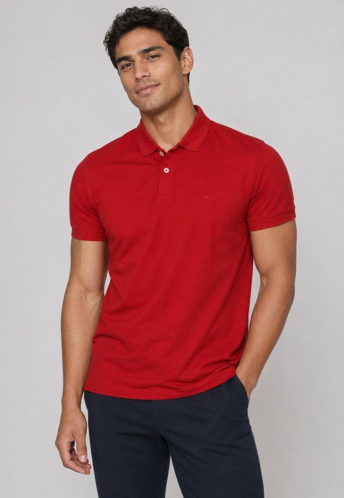 Polo Masculina Aramis Logo Vermelha