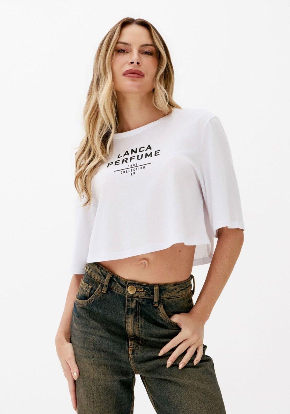 T-Shirt Cropped Oversized Lança Perfume