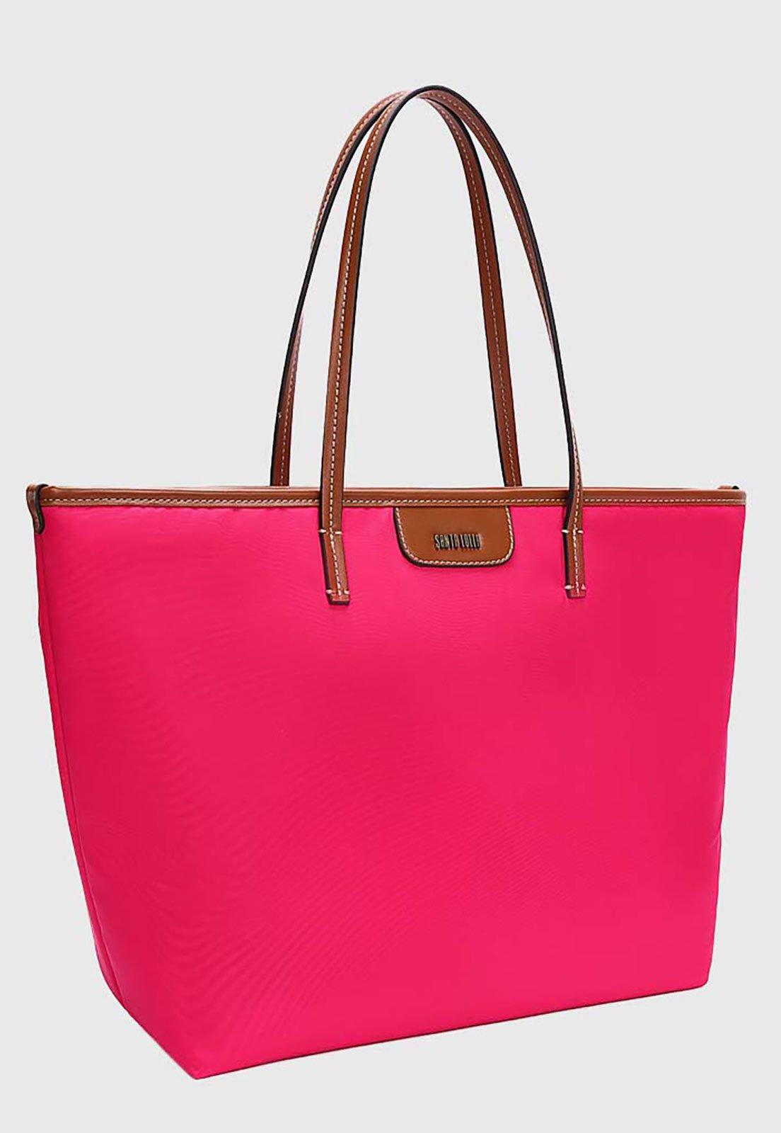 Bolsa Feminina Santa Lolla Grande Tote Rosa