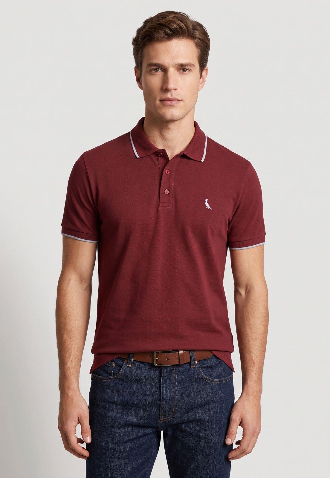 Camisa Polo Masculina Reserva Friso Único Vermelha