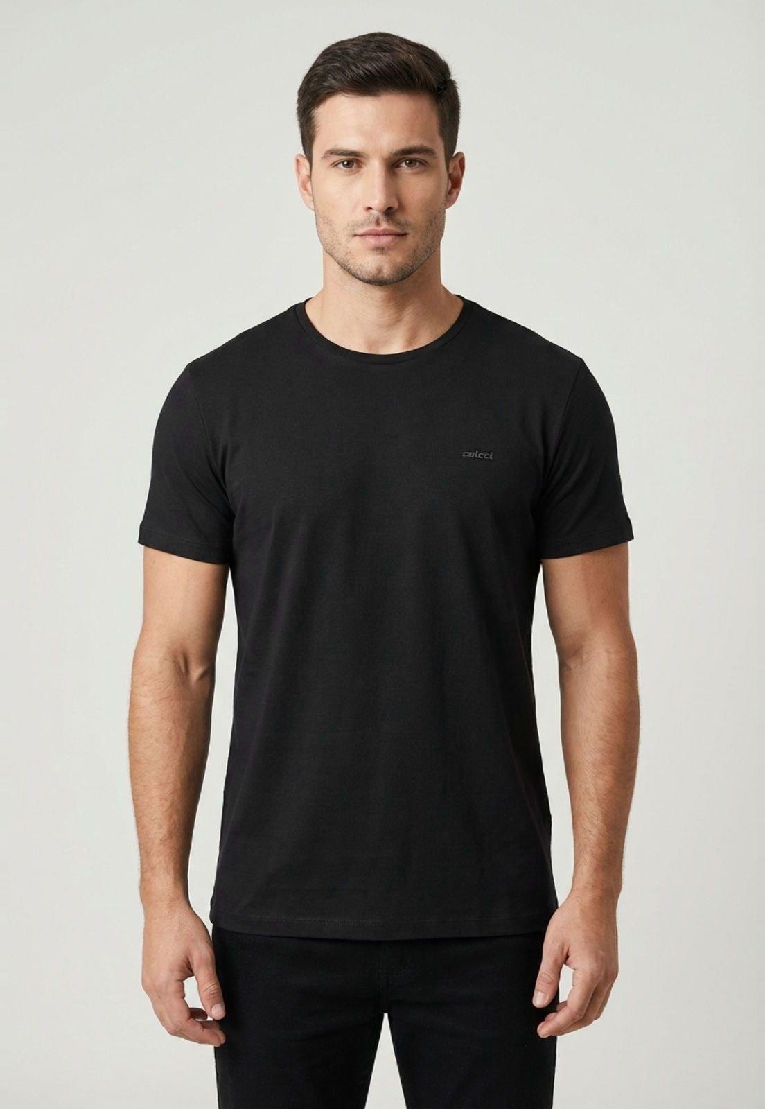 Camiseta Masculina Colcci Logo Preta