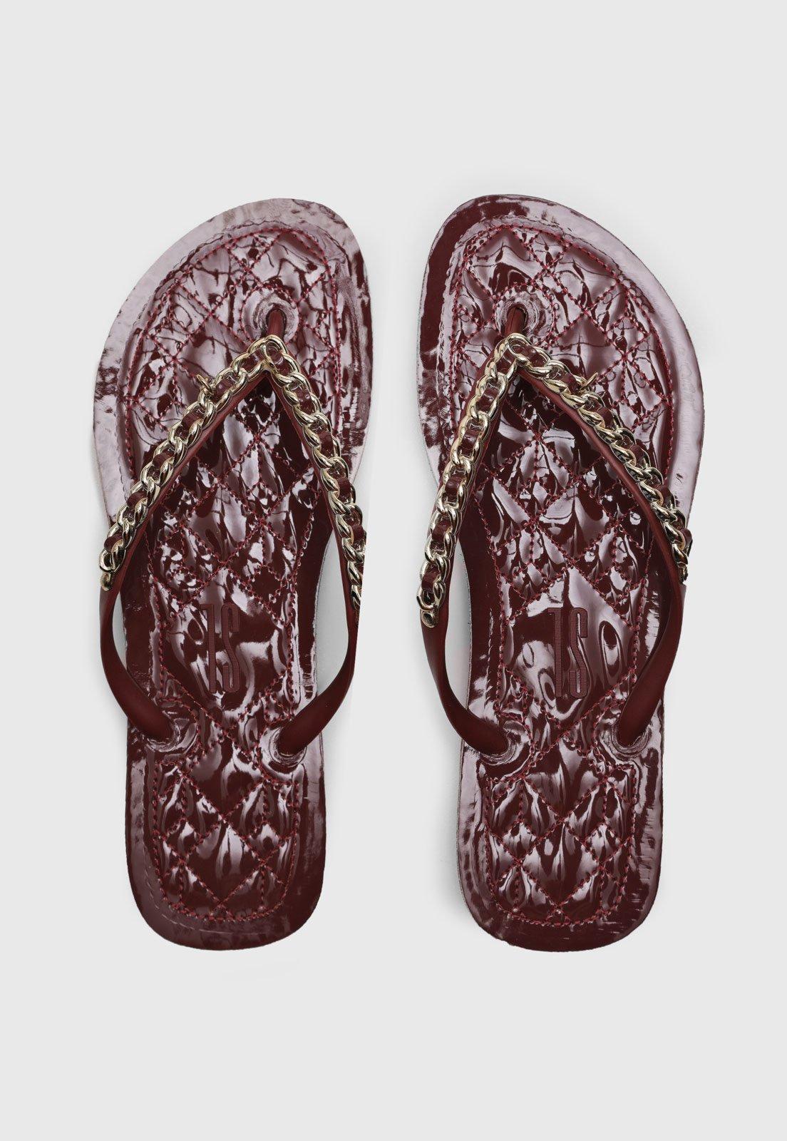 Chinelo Santa Lolla Corrente Bordô