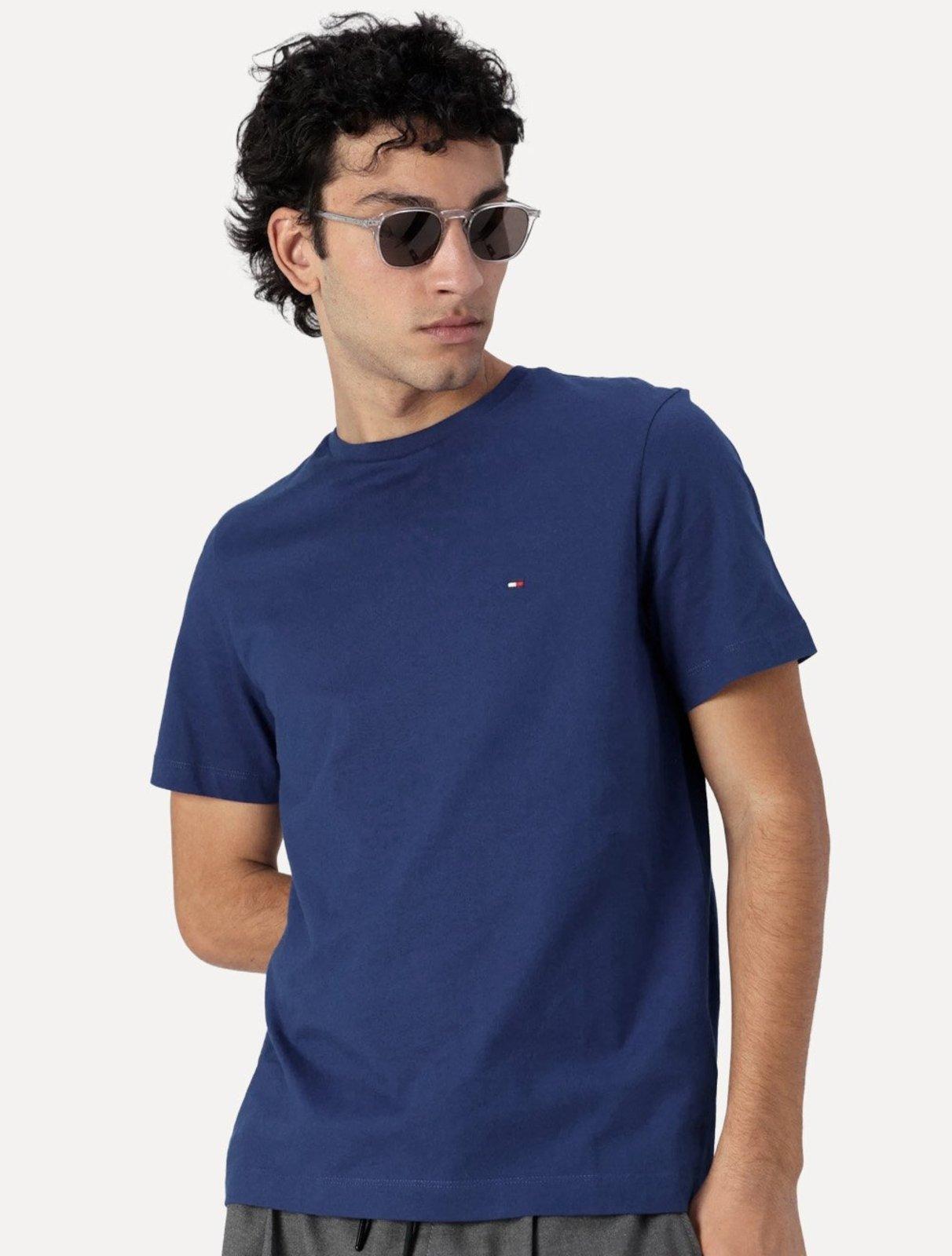 Camiseta Tommy Hilfiger Masculina Essential Cotton Azul Escuro