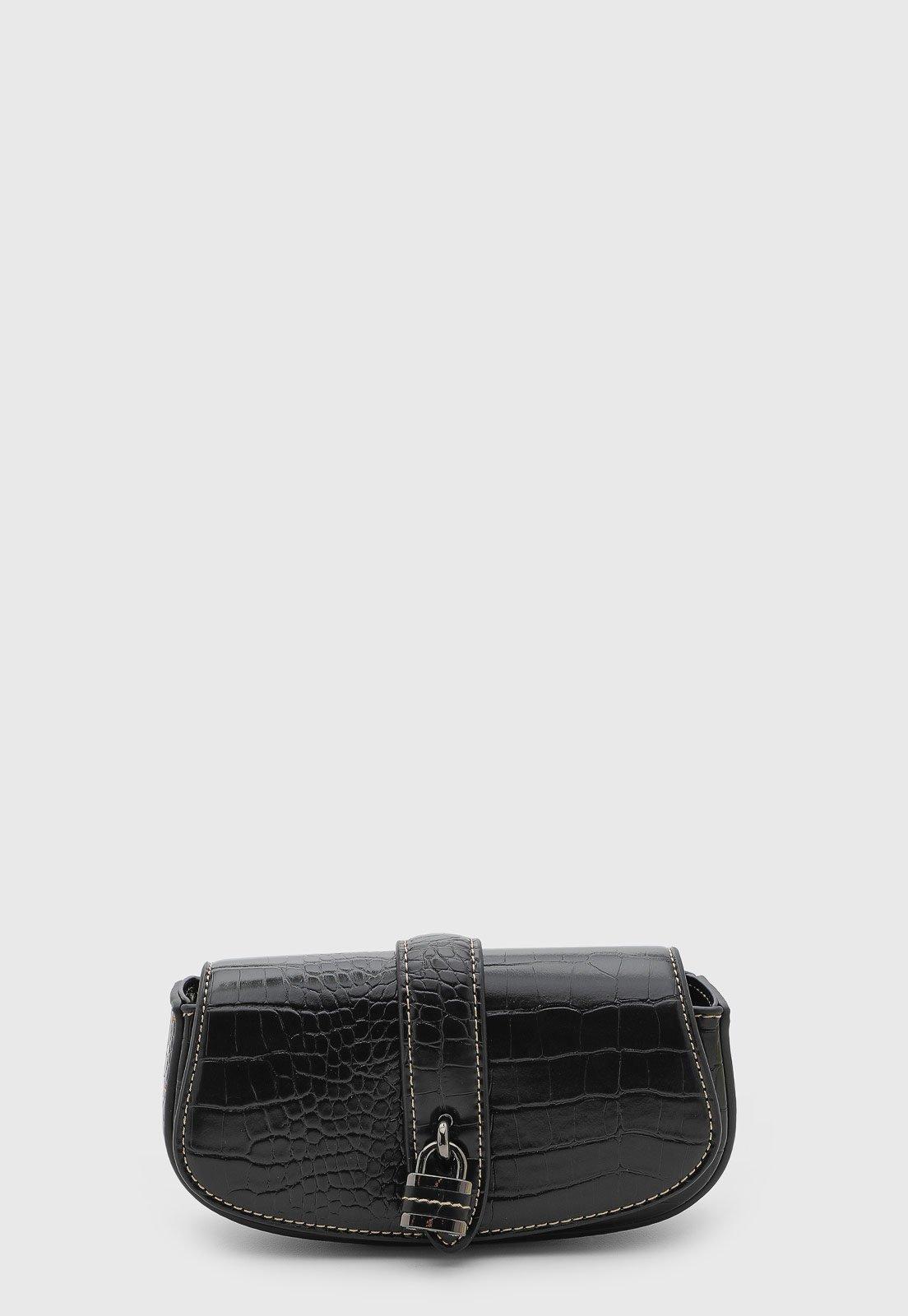 Bolsa Feminina Santa Lolla Croco Preta