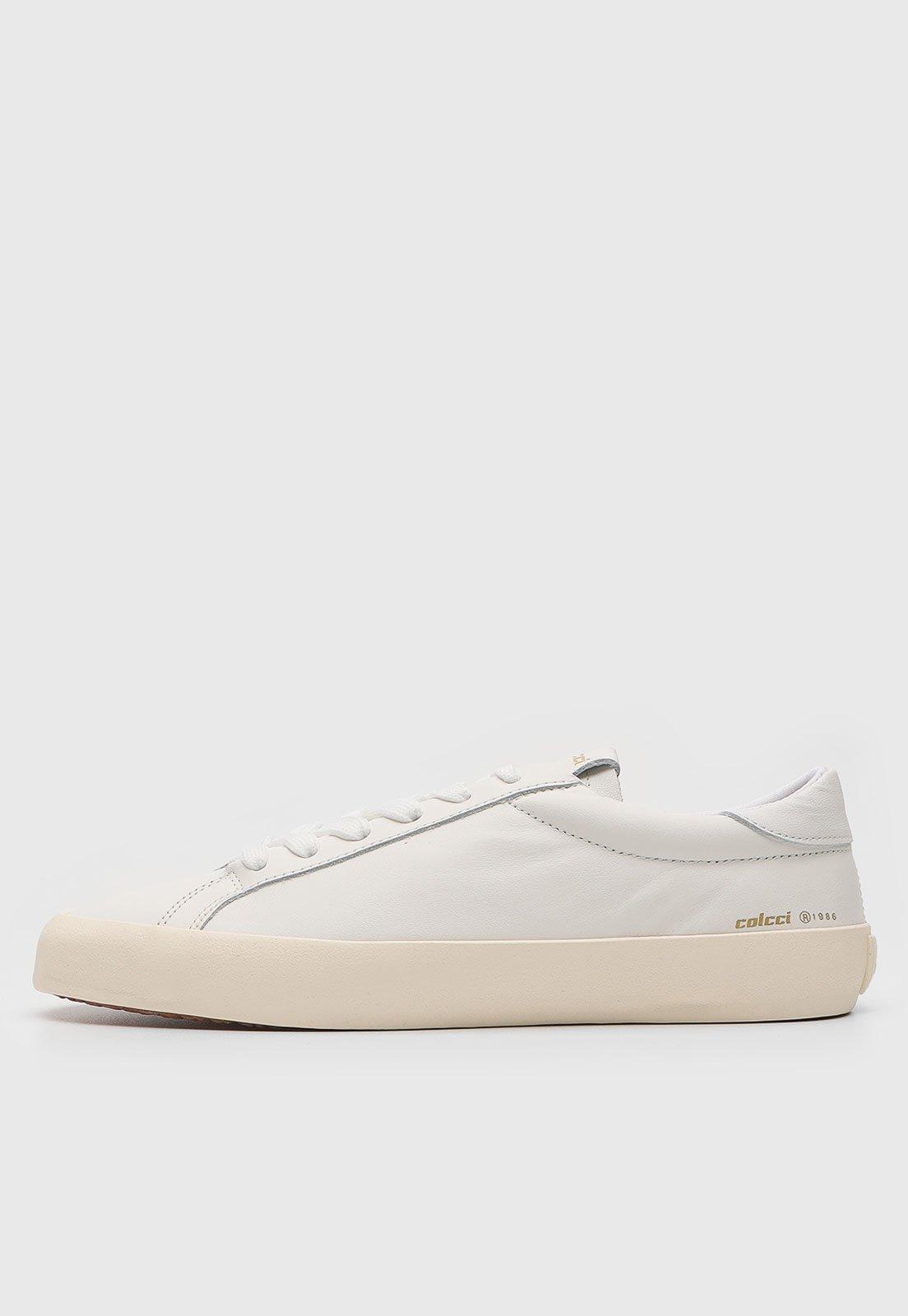 Tênis Material fácil de limpar Colcci Urbs Liso Branco
