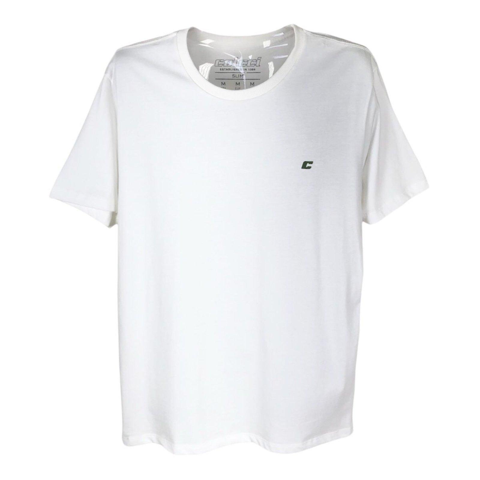 Camiseta Masculina Reta Com Aplicação de Logo Colcci Off