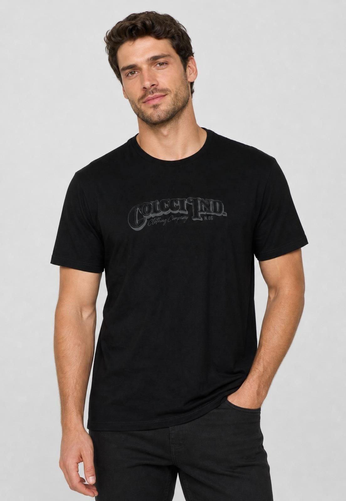Camiseta Masculina Colcci Logo Preta