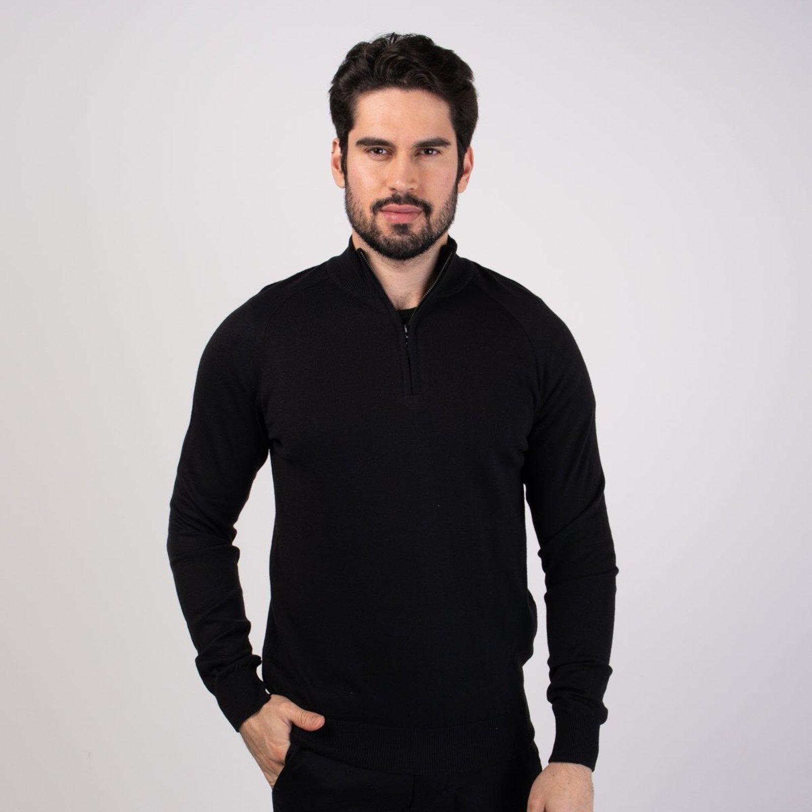 Suéter Oficina Zíper Preto