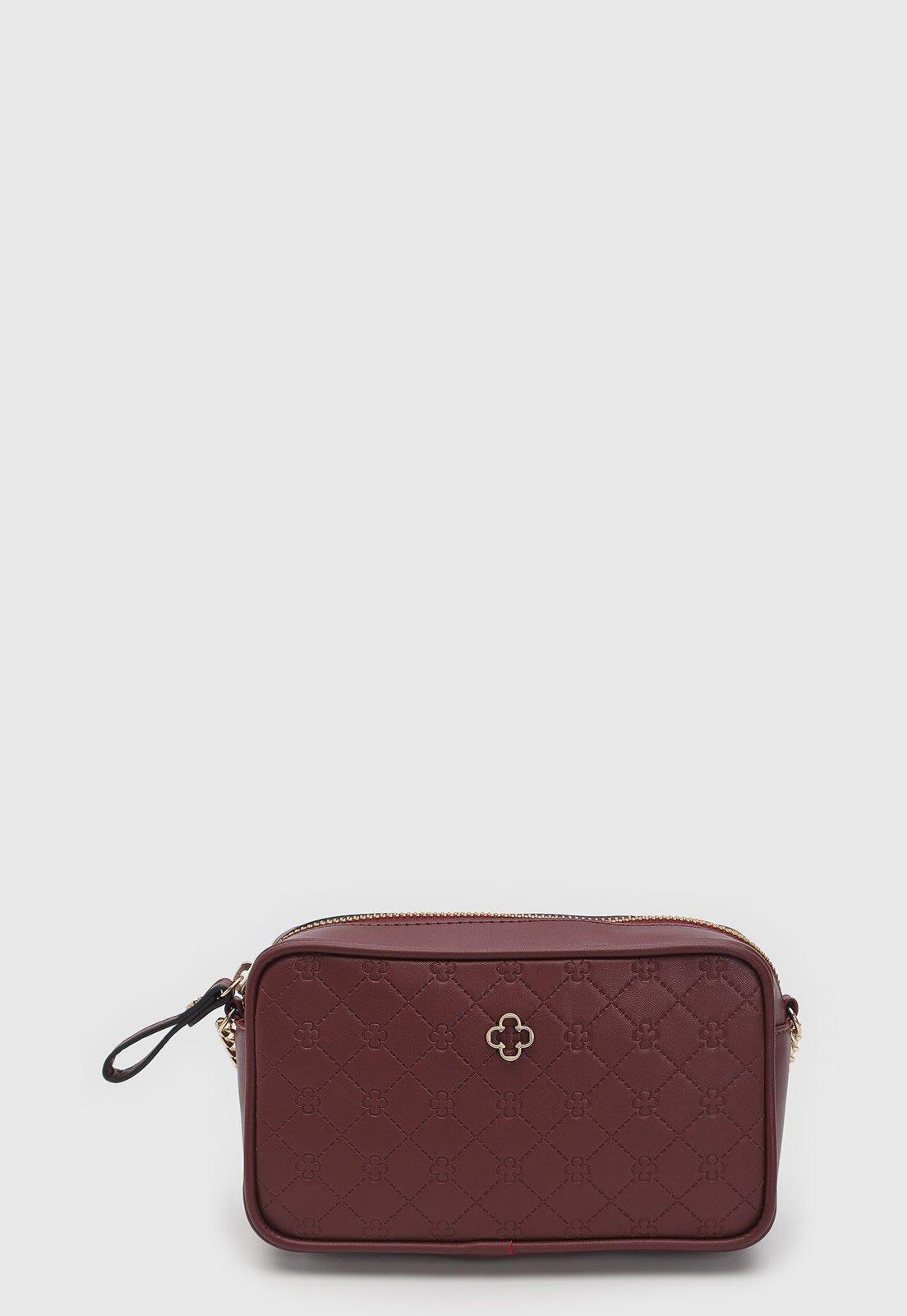 Bolsa Feminina Capodarte Matelassada Monograma Marsala