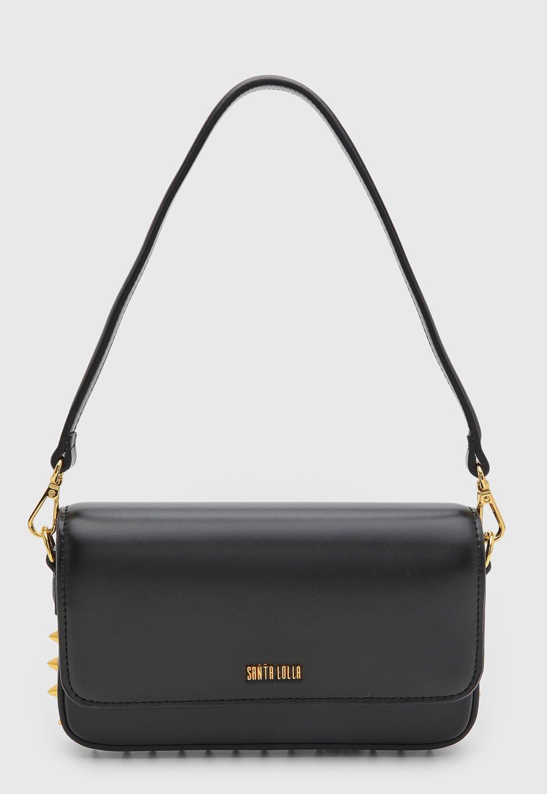 Bolsa Feminina Santa Lolla Retangular Spikes Preta