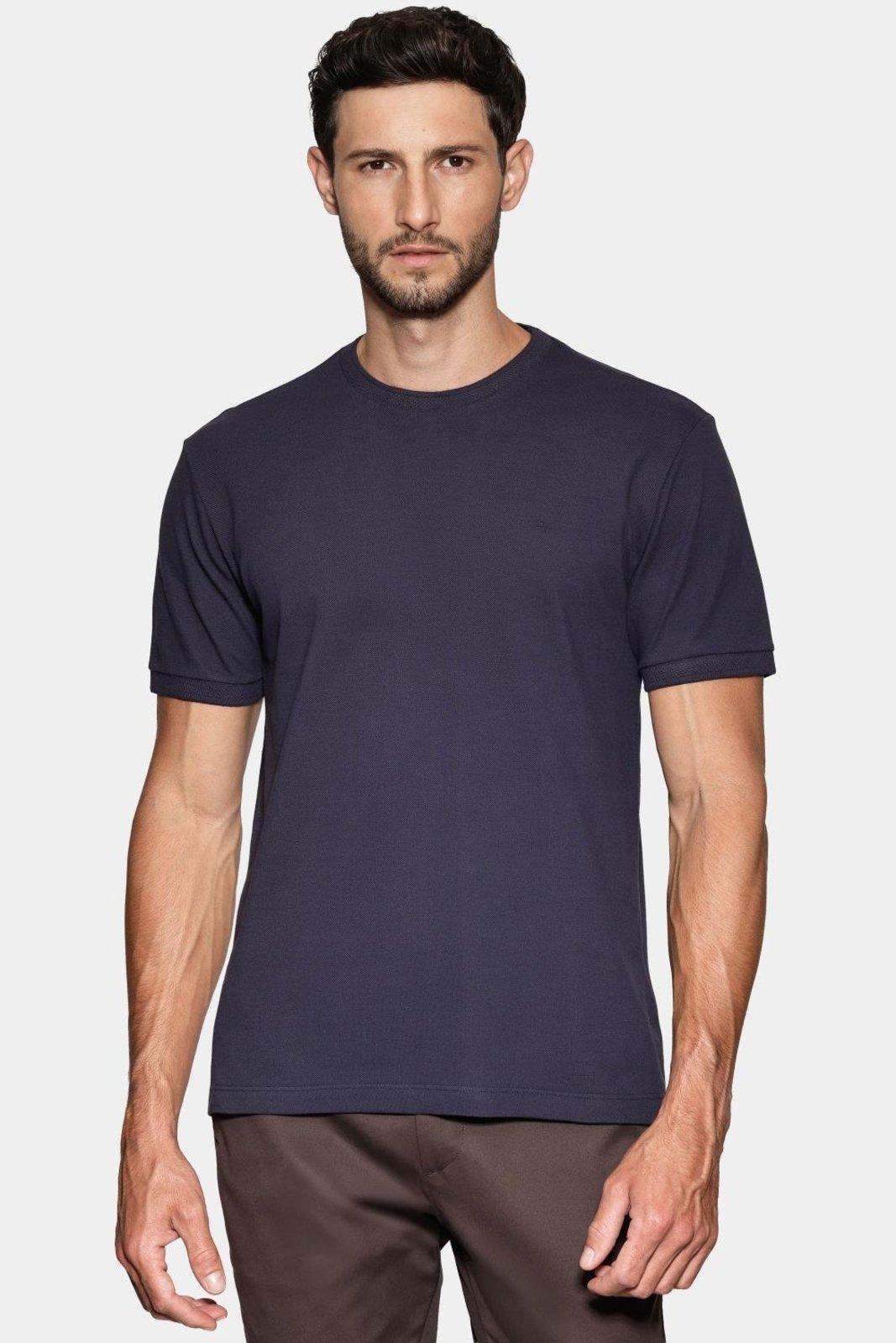 Camiseta Aramis Manga Curta Piquet Gola Jacquard