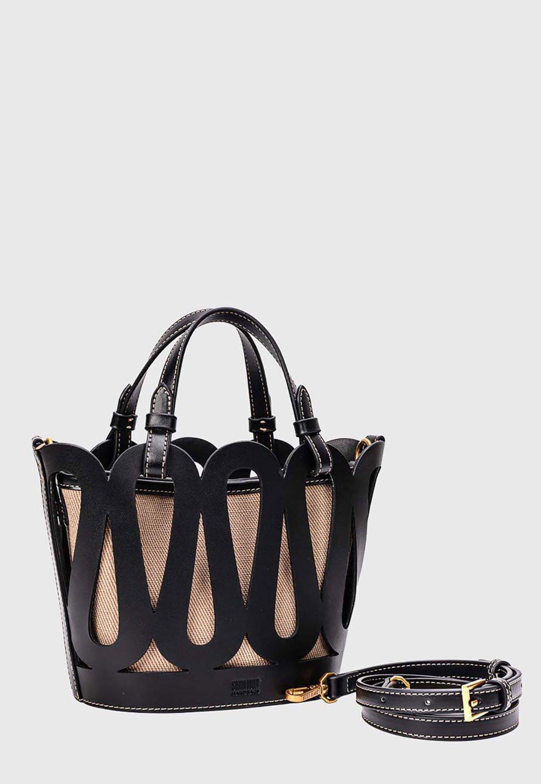 Bolsa Feminina Santa Lolla Design Estruturado Preta