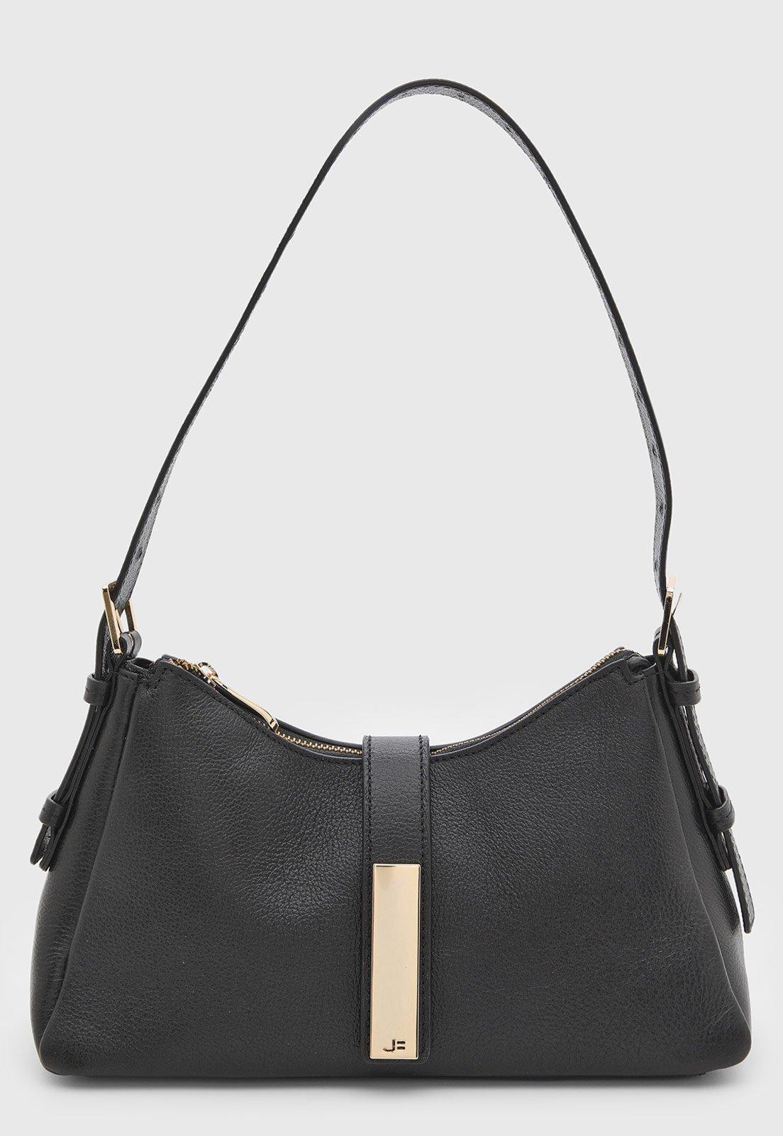 Bolsa Feminina Jorge Bischoff Couro Preta