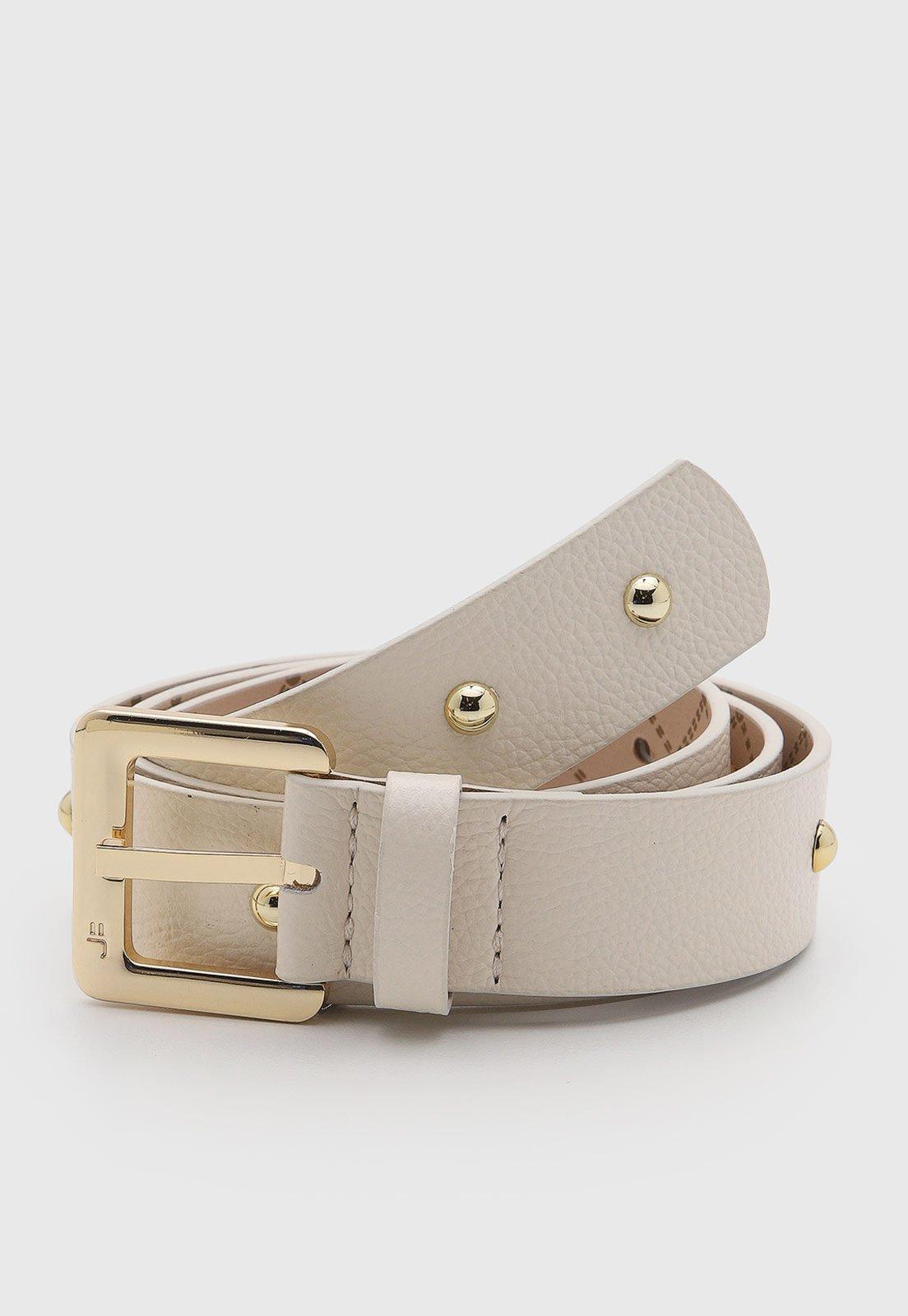Cinto Feminino Jorge Bischoff Couro Off-White