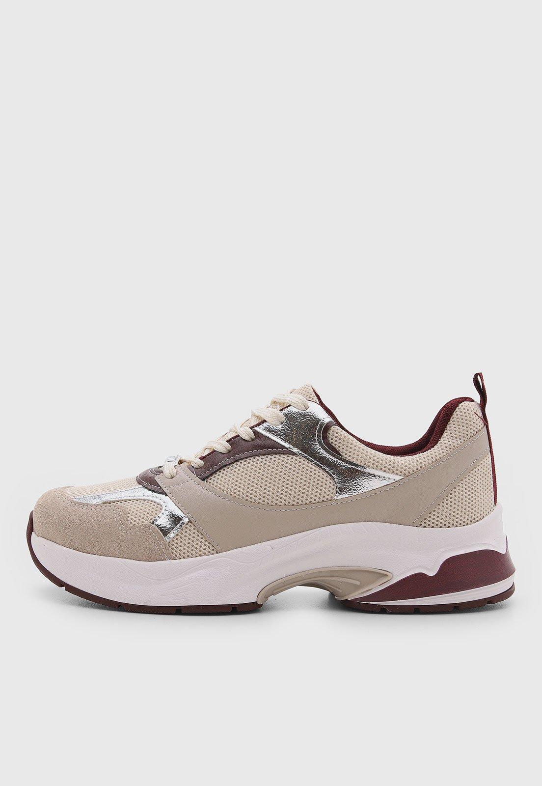 Tênis Feminino Vizzano Cano Baixo Bege