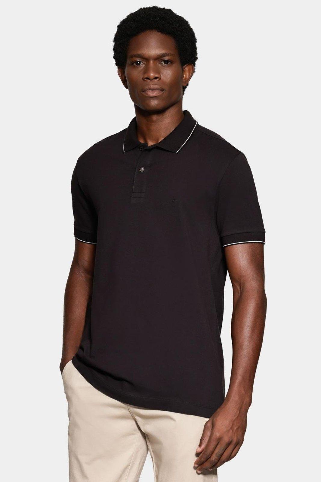 Polo Aramis Manga Curta Friso Fino Gola