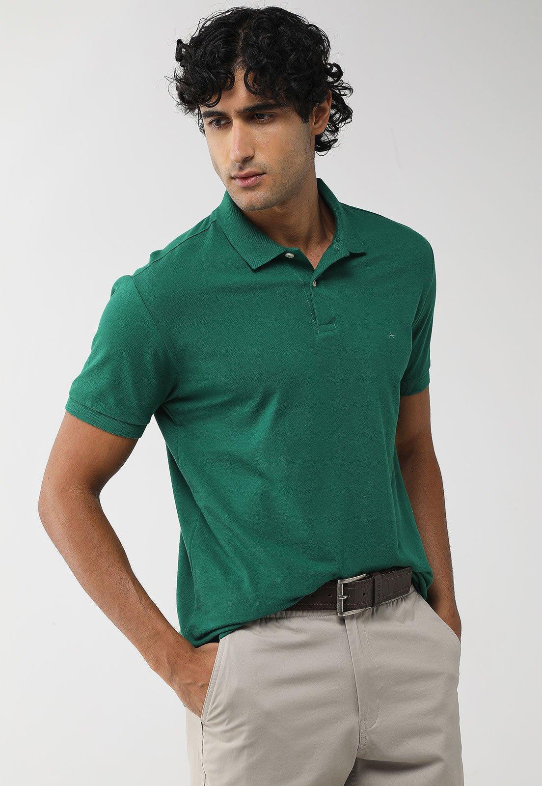Polo Masculina Aramis Gola Tradicional Verde