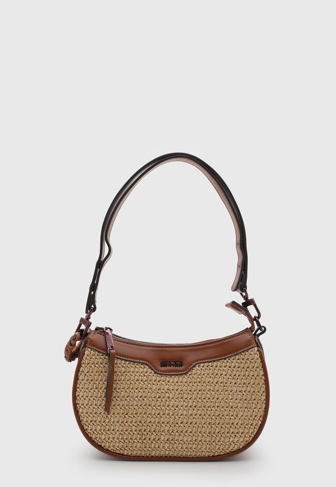 Bolsa Feminina Santa Lolla Trançada Caramelo