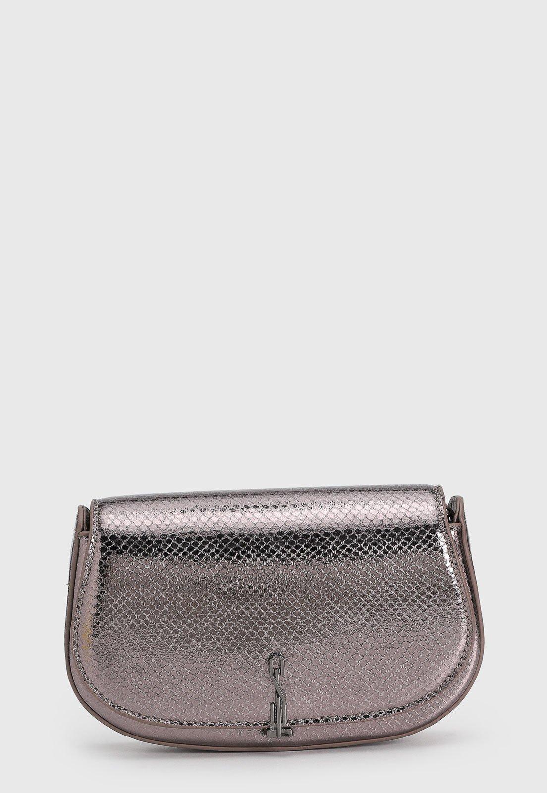 Bolsa Santa Lolla Metalizada Estruturada Prata