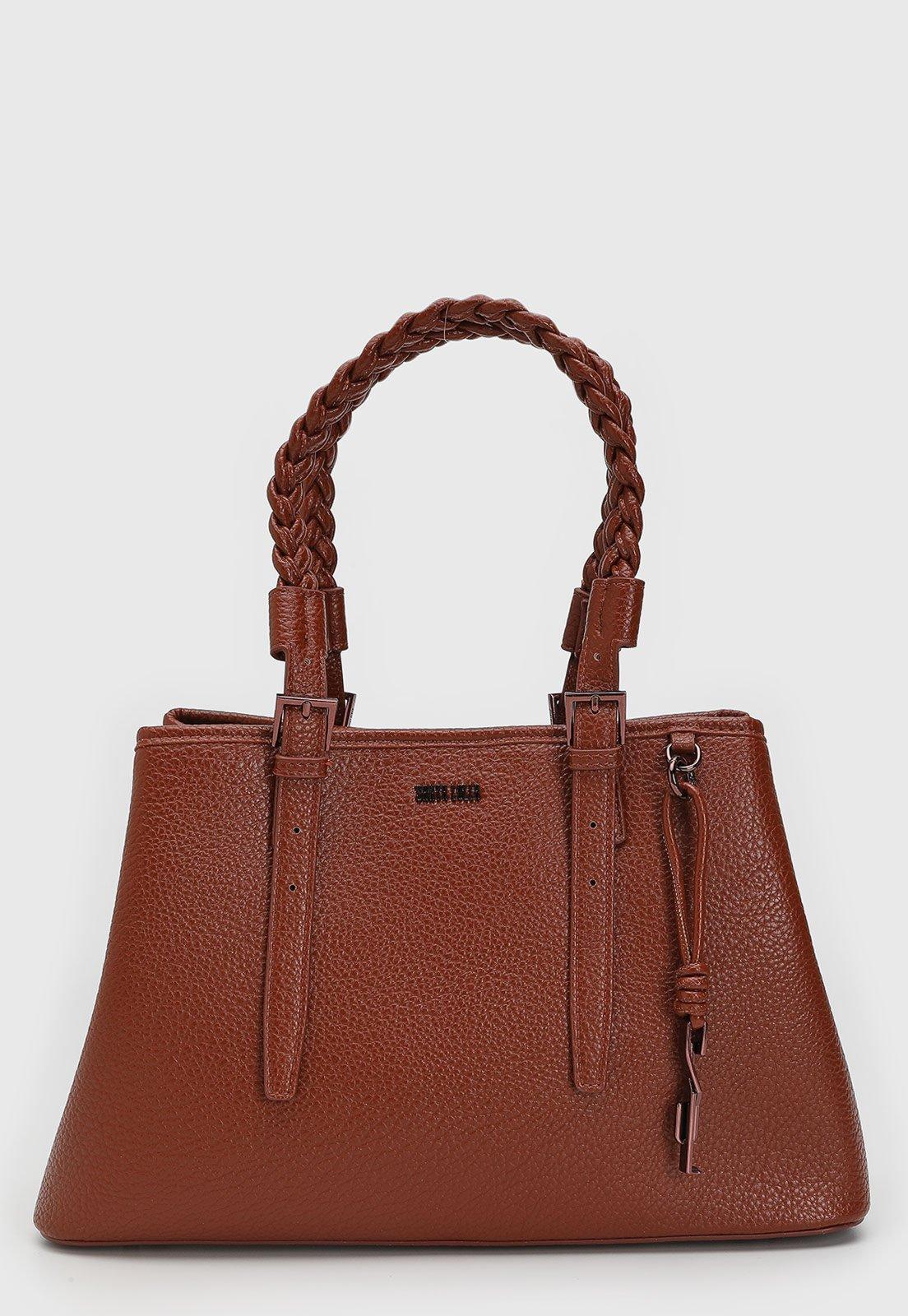 Bolsa Feminina Santa Lolla Alça Trançada Marrom