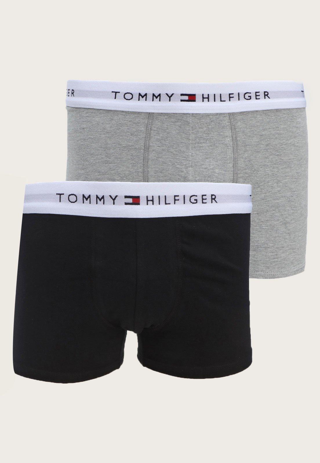 Kit 2pçs Cueca Tommy Hilfiger Boxer Logo Preta