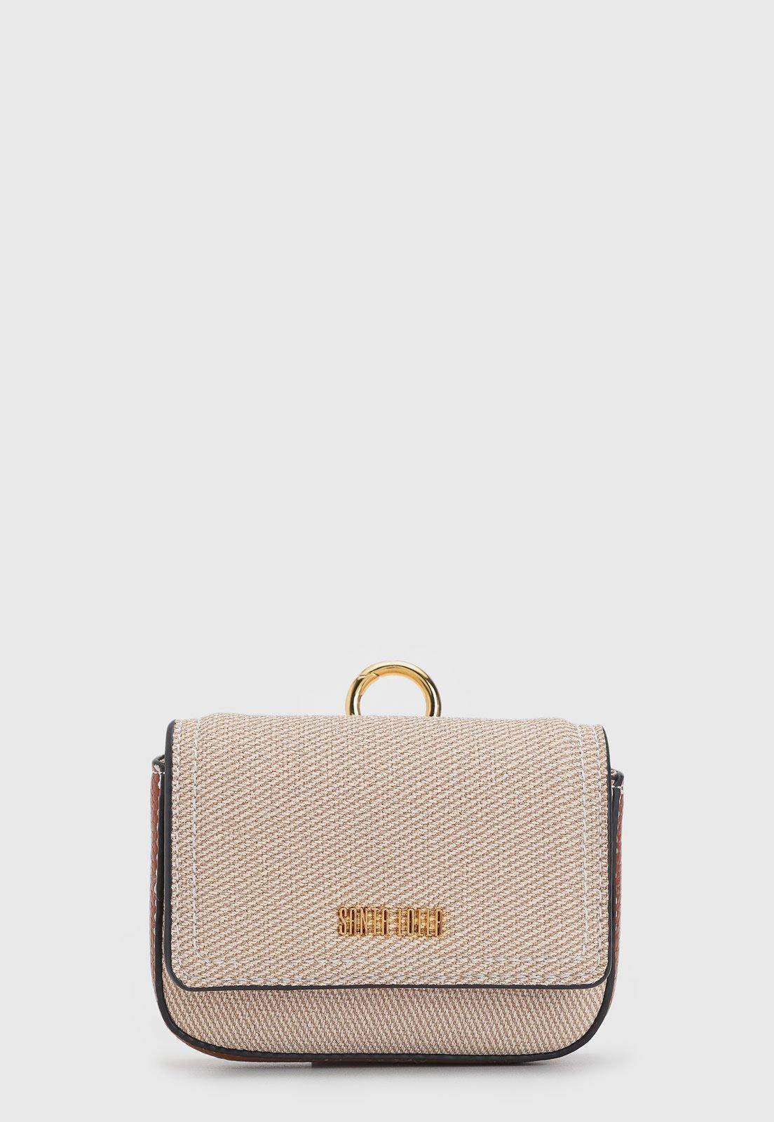 Chaveiro Feminino Santa Lolla Minibolsa Bege
