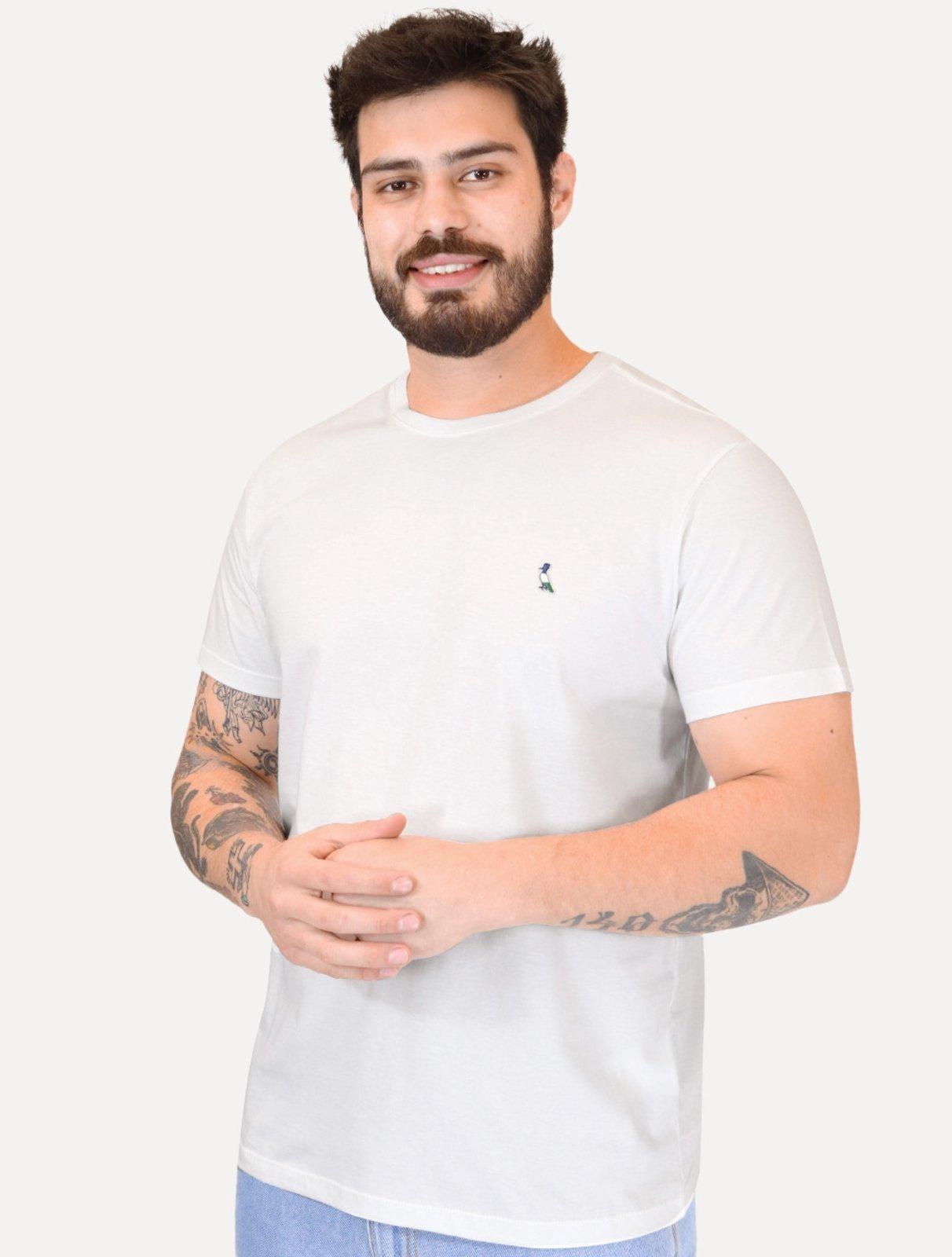 Camiseta Reserva Masculina Regular Patch Tricolor Branca