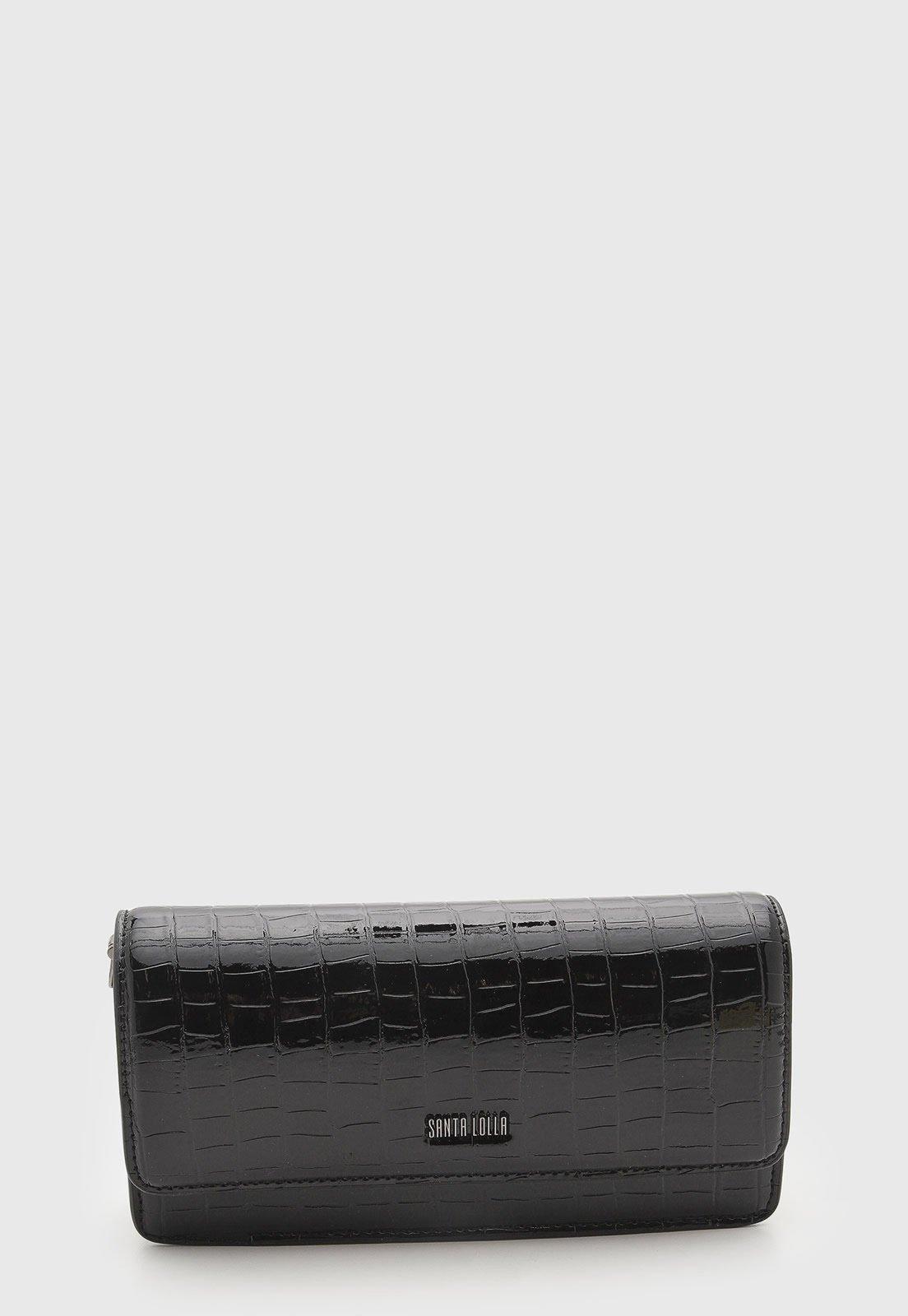 Bolsa Feminina Santa Lolla Croco Preta