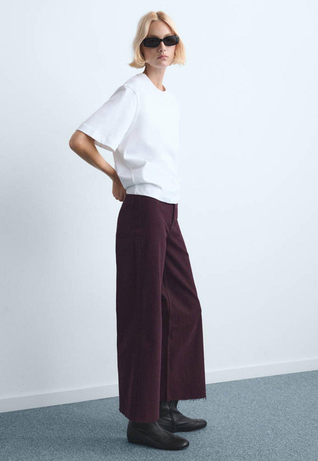 Calça Feminina Mango Catherin Vinho