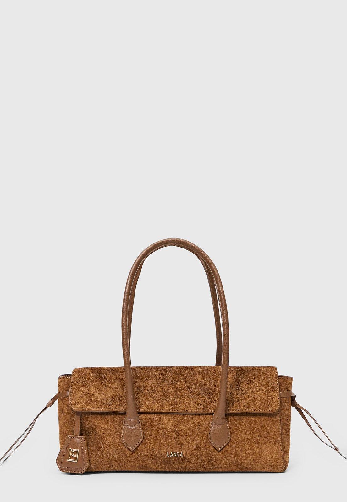 Bolsa Feminina Lança Perfume Couro Marrom