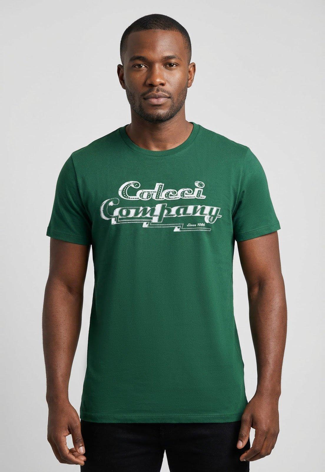 Camiseta Masculina Colcci Logo Verde