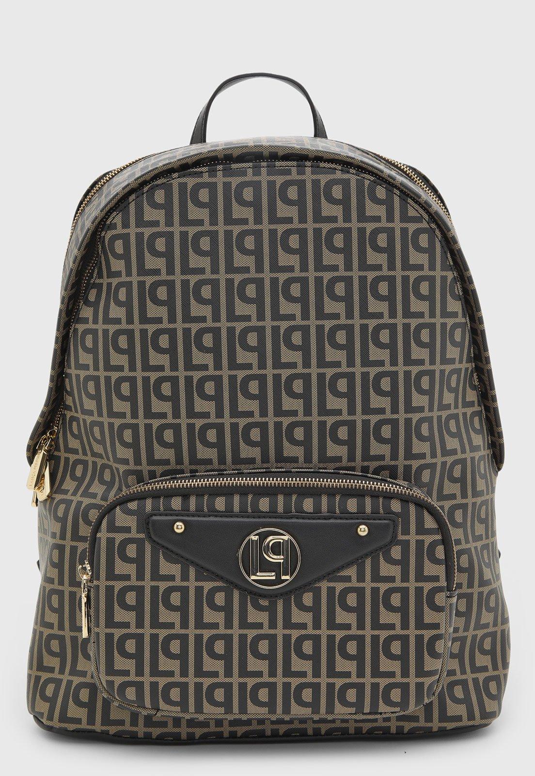 Mochila Lança Perfume Estampada Marrom