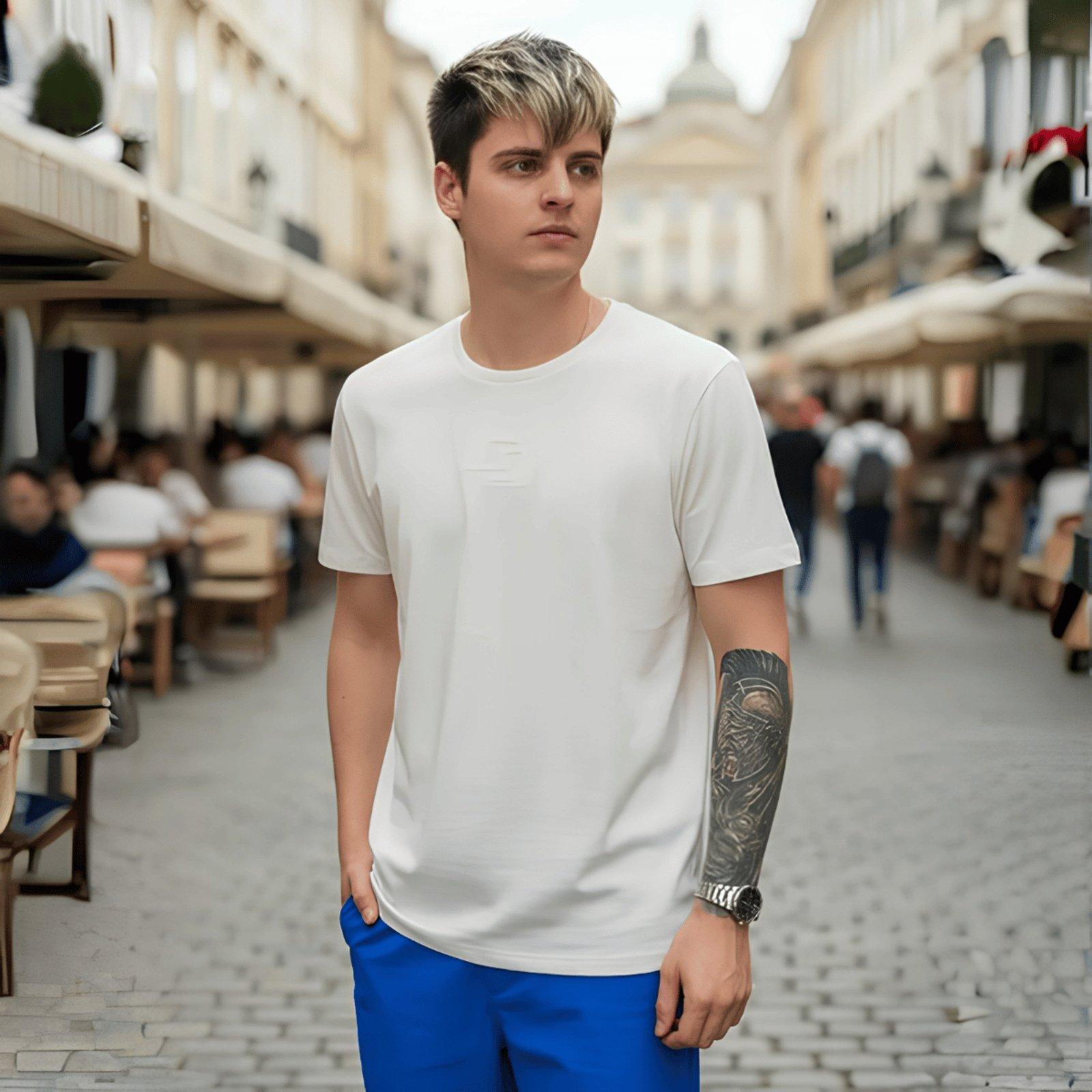 Camiseta Masculina Logo Costura Colcci