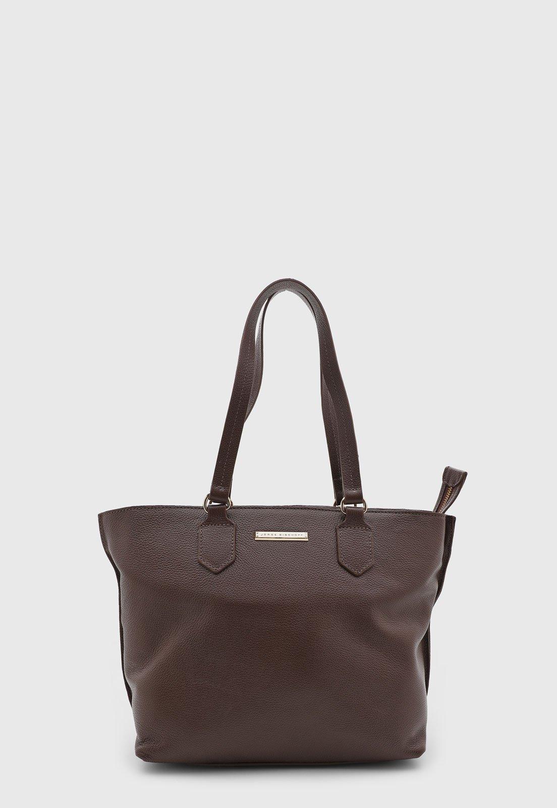 Bolsa Feminina Jorge Bischoff Couro Marrom