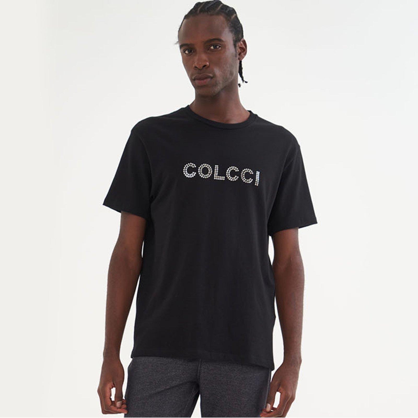 Camiseta Colcci Dots Pr26 Preto Masculino