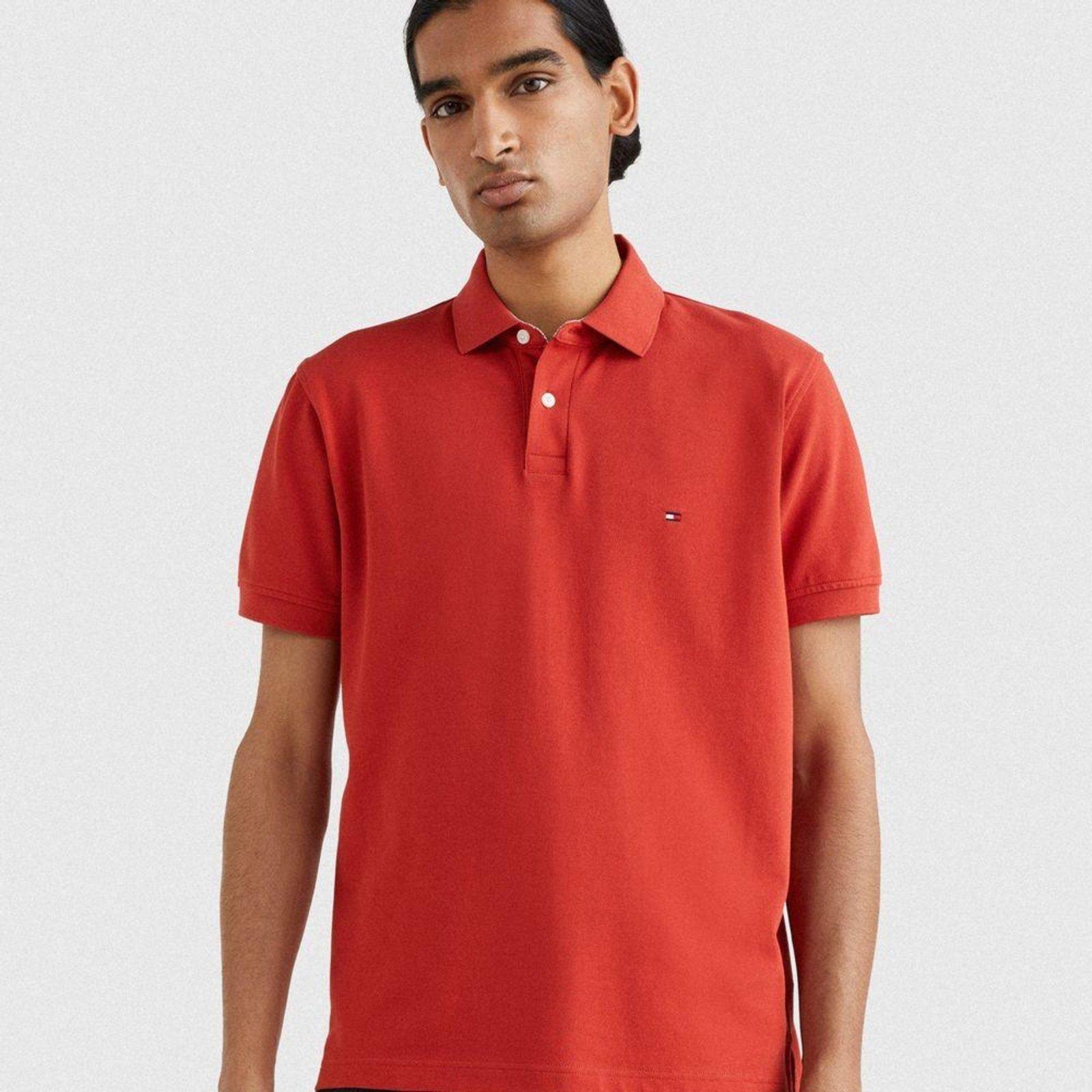 Polo Tommy Hilfiger Clásssica 1985 Refular Fit Vermelha Vermelho