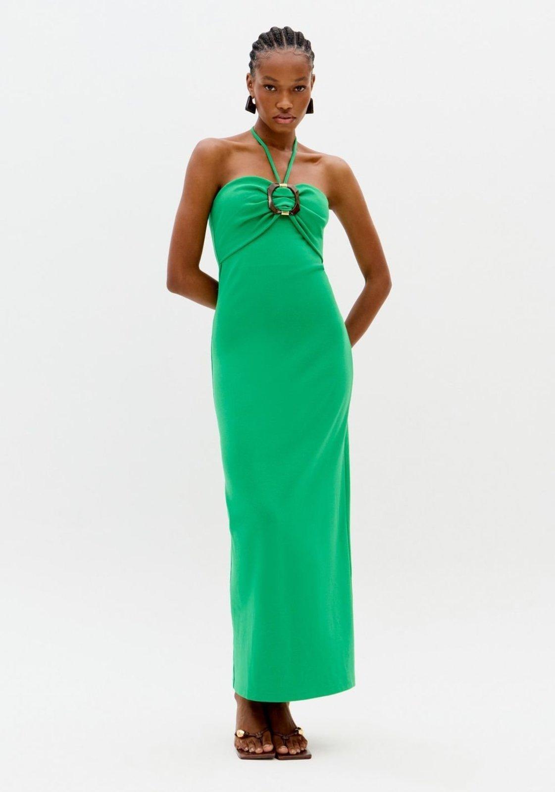 Vestido Super Midi Frente Única Lança Perfume