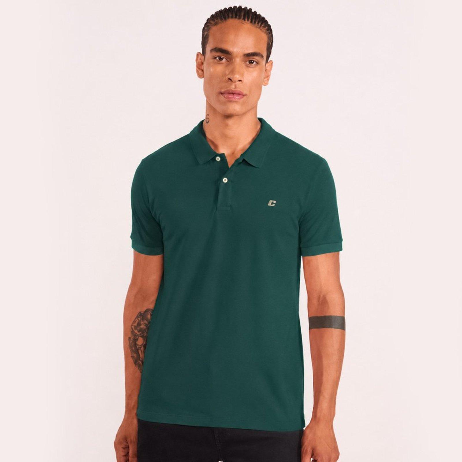 Camisa Polo Colcci Piquet Logo In26 Verde Masculino