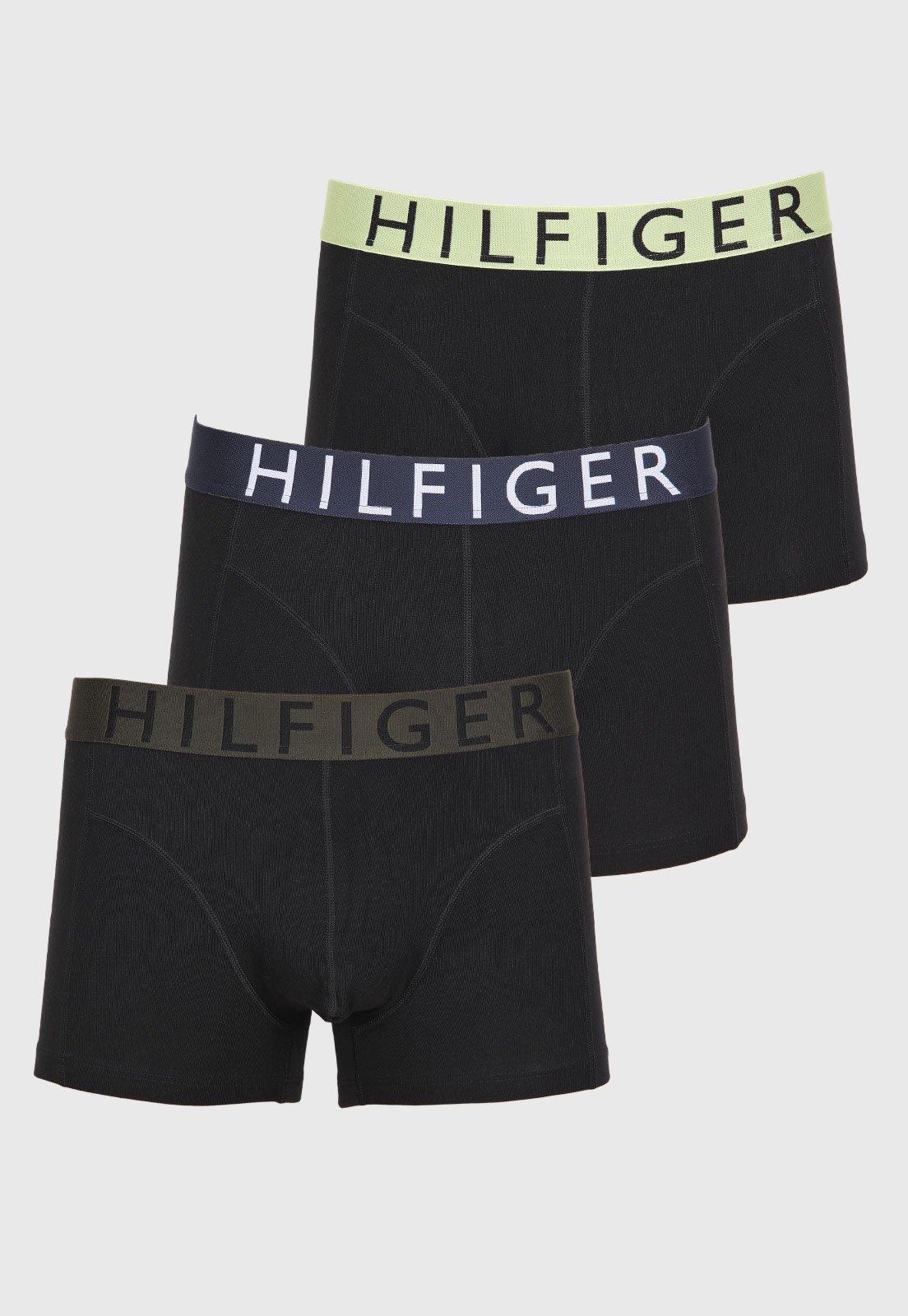 Kit 3 Cuecas Trunk Masculinas Tommy Hilfiger Preta