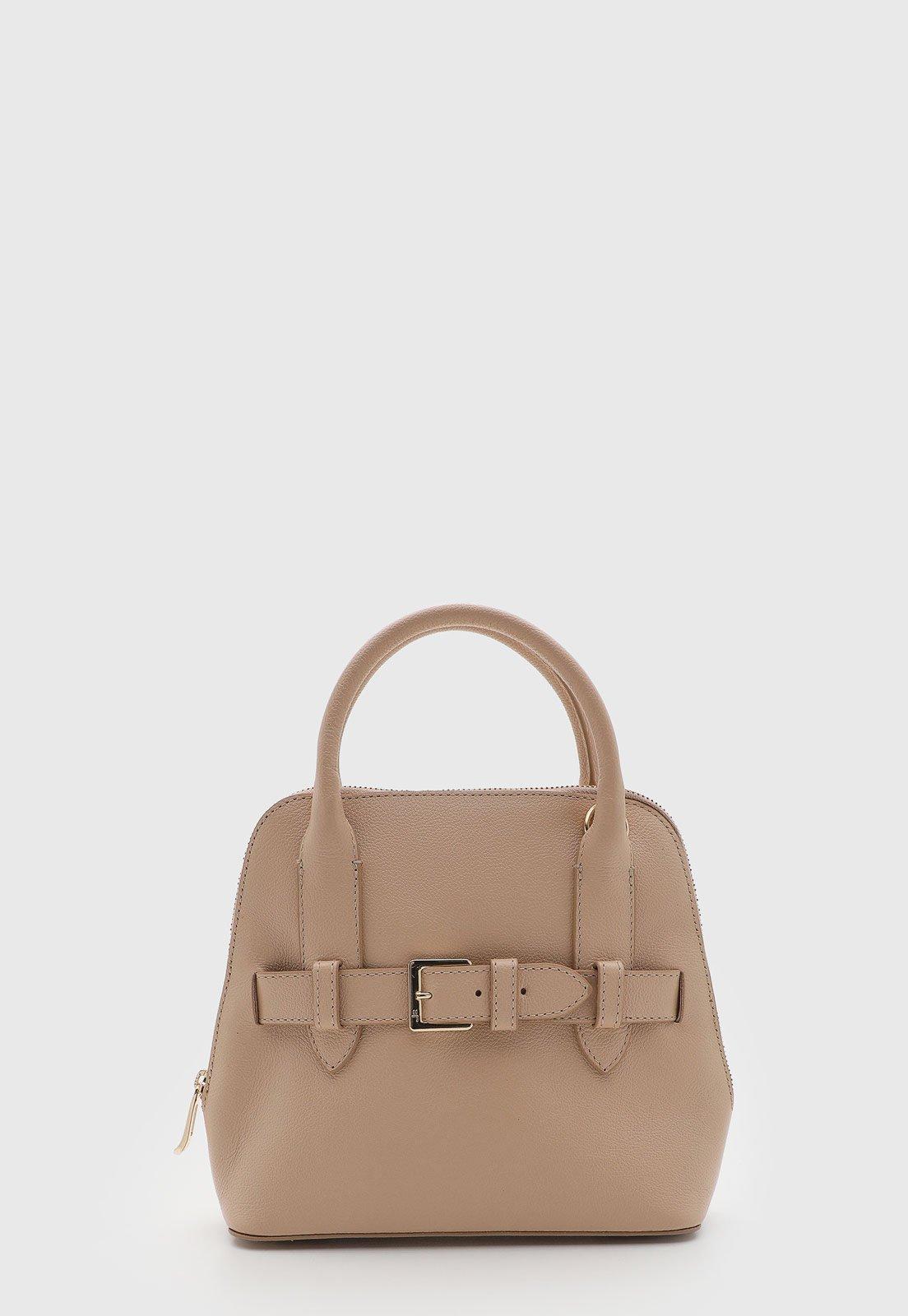 Bolsa Jorge Bischoff Couro Fivela Nude