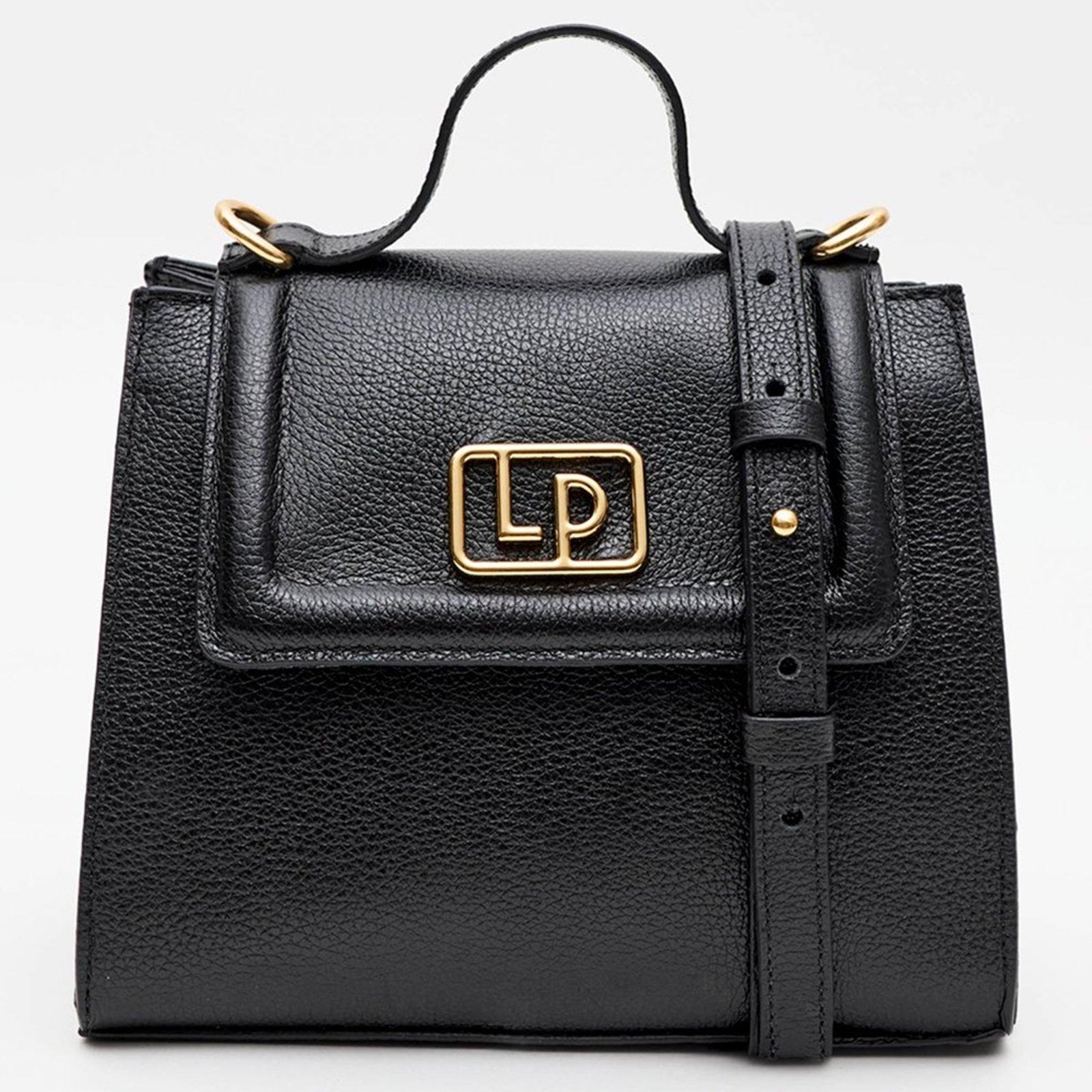 Bolsa Tote Lança Perfume Enfeite Metal Ou26 Preto Feminino