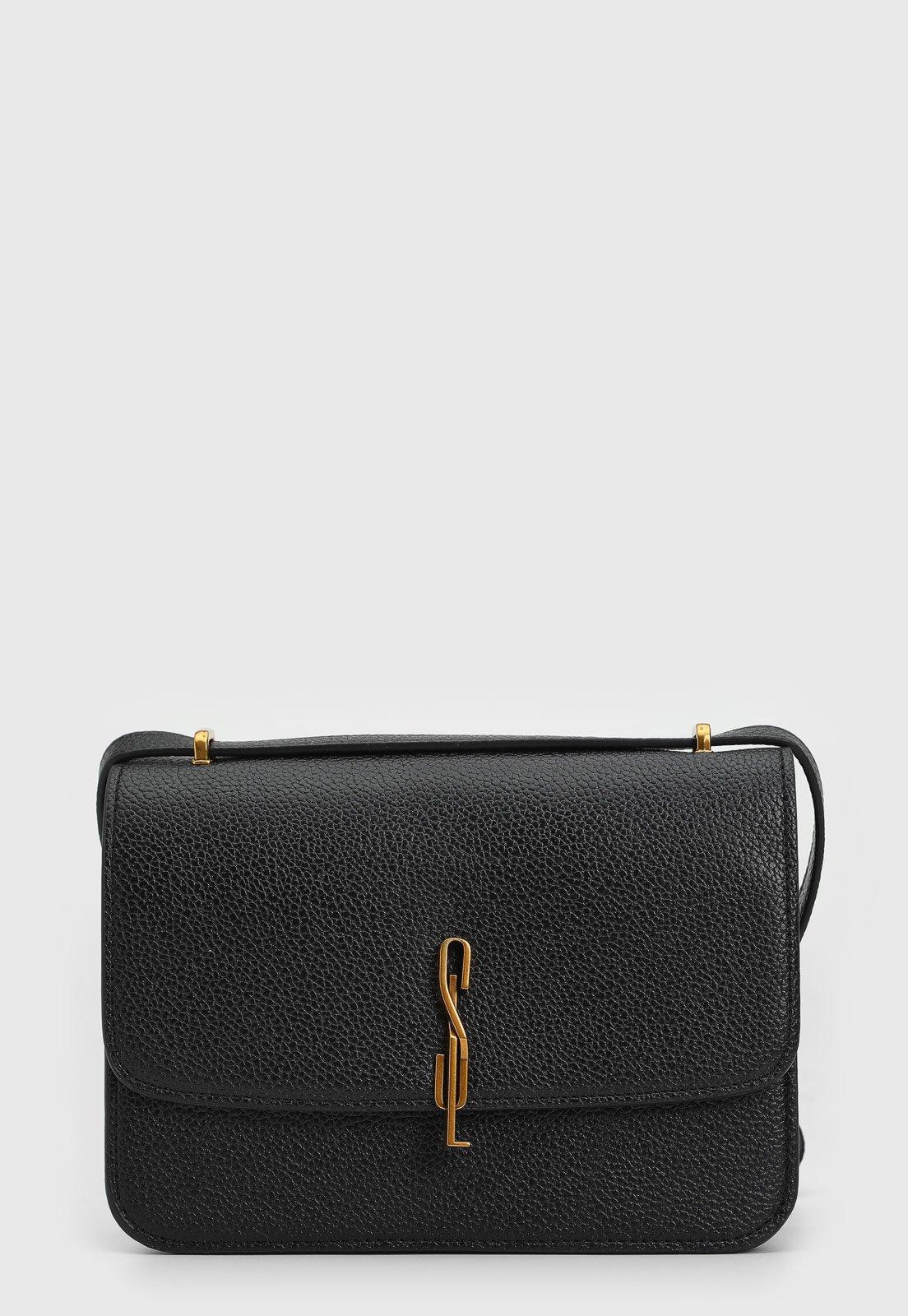 Bolsa Transversal Santa Lolla Alça Ajustável Preta
