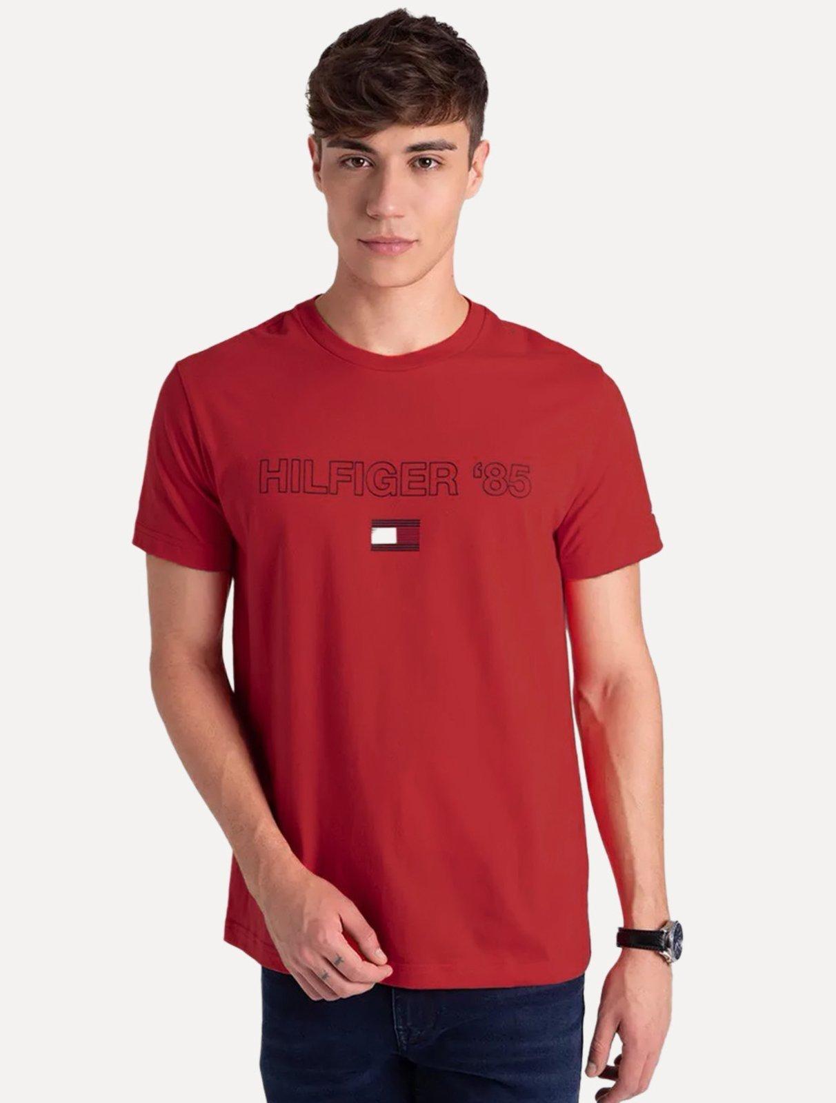 Camiseta Tommy Hilfiger Masculina Essential 85 Vermelha