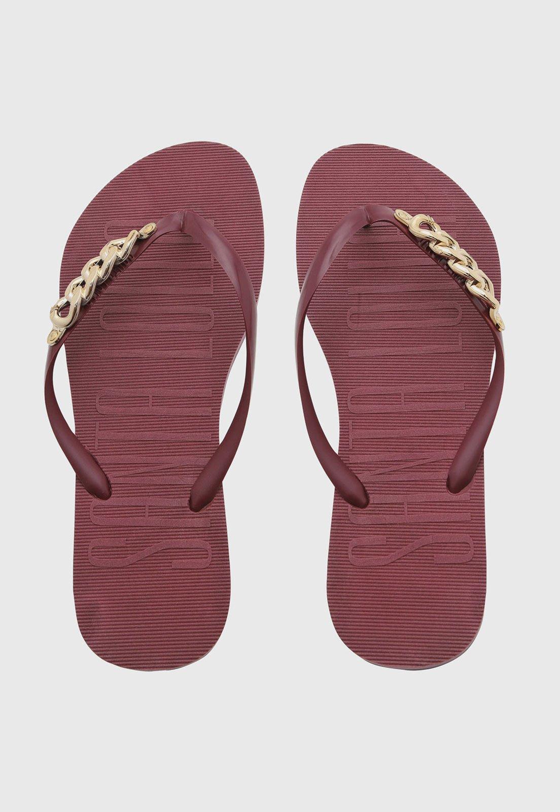 Chinelo Feminino Santa Lolla Corrente Vinho